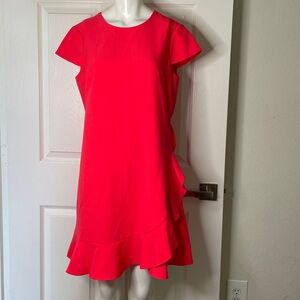 Eliza J Short Sleeve Ruffled Mini Dress